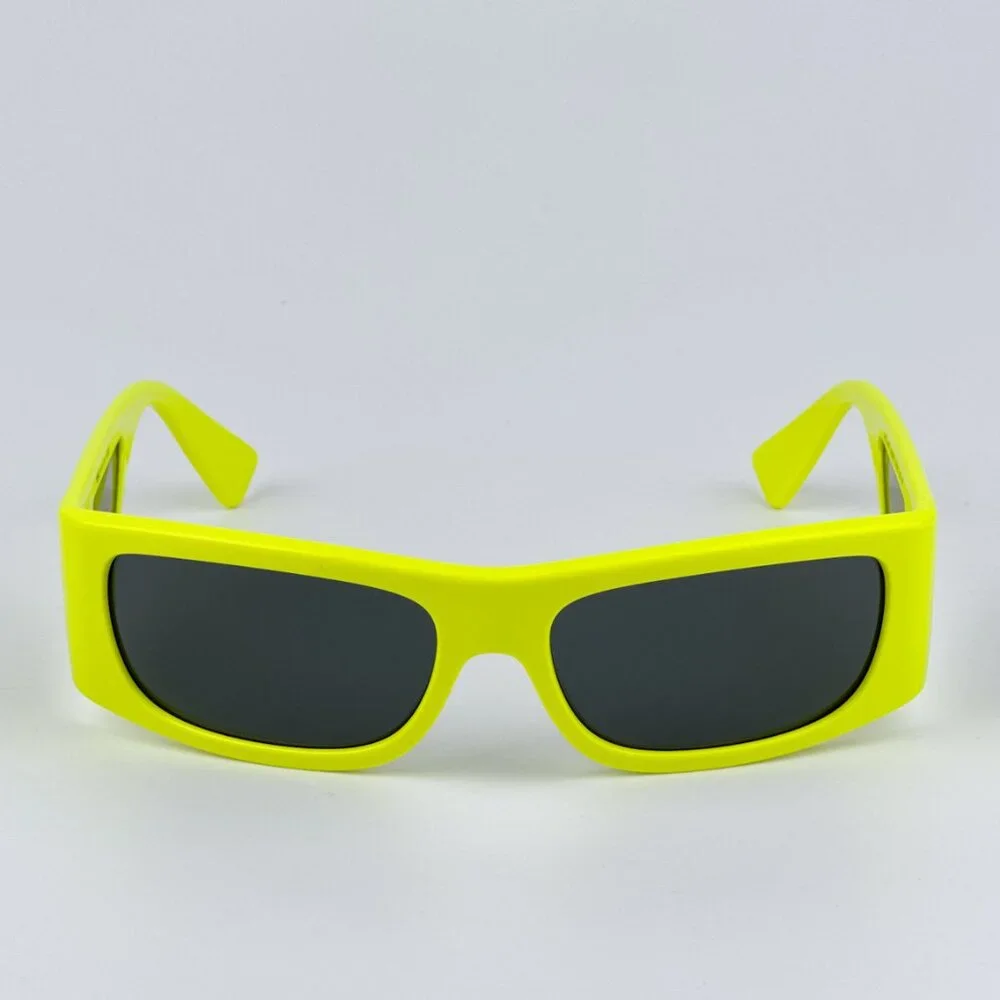 Versace VE4482 544987 BRAND NEW Sunglasses Yellow Fluo Grey Rectangular Unisex